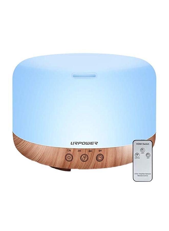 URPOWER Remote Control Essential Oil Diffuser Brown/Blue  - Image 1