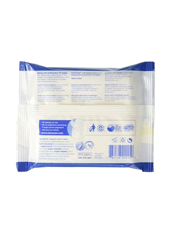 NATRACARE 12-Piece Organic Cotton Intimate Wipe White - Image 2