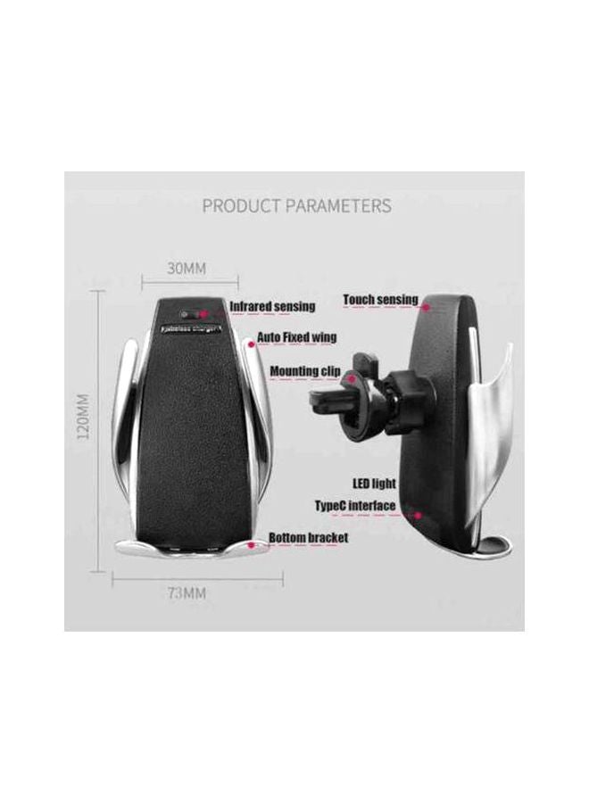 Wireless Car Phone Charger Black/Silver - Image 2