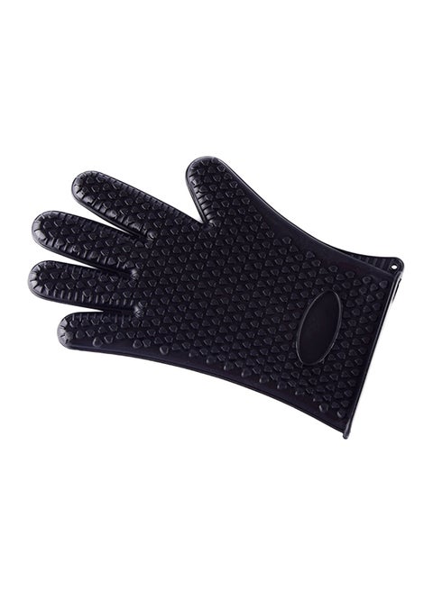 Non-Slip Insulated Silicone BBQ Grill Glove Black