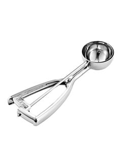 Generic Stainless Steel Ice Cream Scoop With Trigger Release Silver 23.5 x 4 x 7centimeter 