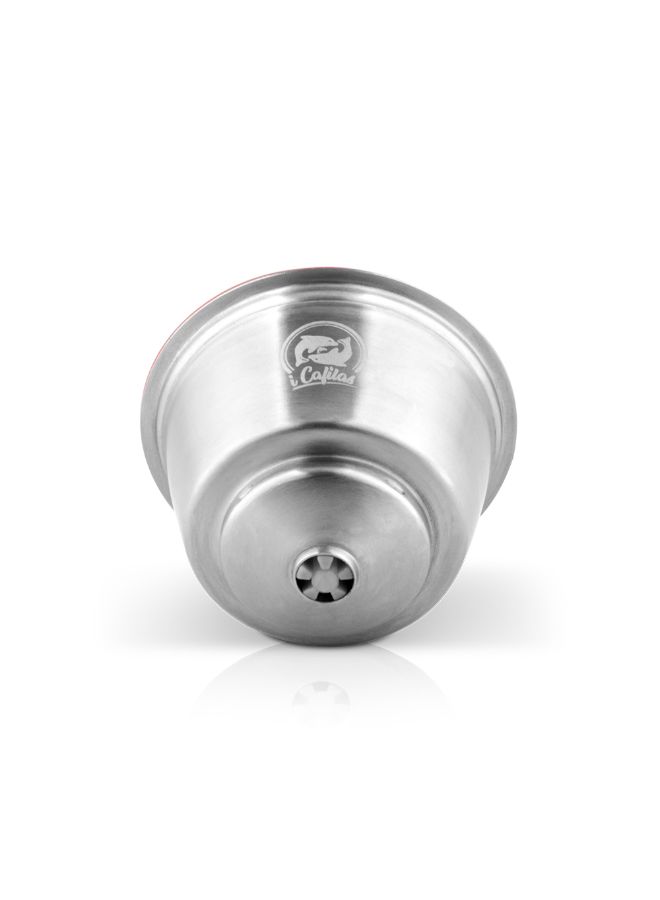 Reusable Stainless Steel Milk Foam Pod With Spoon And Brush Silver/Red - Image 2
