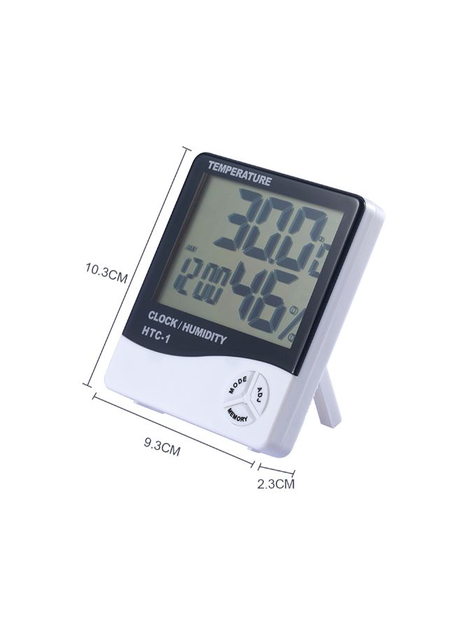 ماركة غير محددة مقياس رطوبةٍ رقمي ومقياس حرارةٍ بشاشة LCD . أسود / أبيض 17.3 x 3.5 x 12.8سم  - Image 2