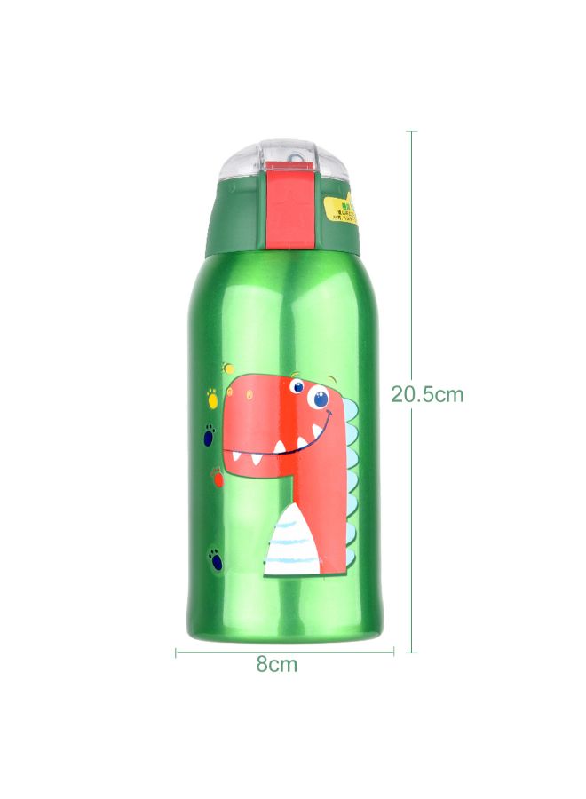 Vacuum Insulated Cartoon Animal Water Bottle Green - Image 2