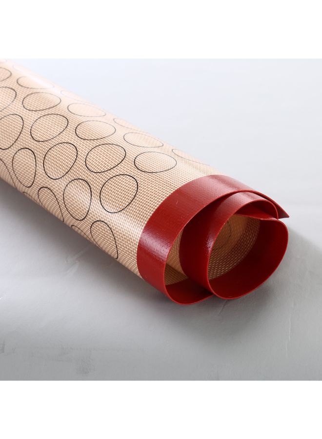 Reusable Silicone Macaron Baking Mat Red/Beige 42 x 1 x 29.5cm  - Image 5