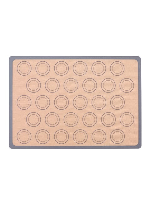 Reusable Silicone Macaron Baking Mat Beige 42 x 1 x 29.5cm