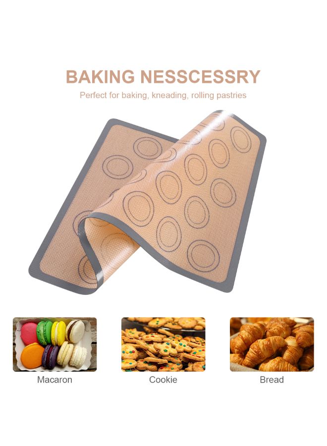 Reusable Silicone Macaron Baking Mat Beige 42 x 1 x 29.5cm - Image 2