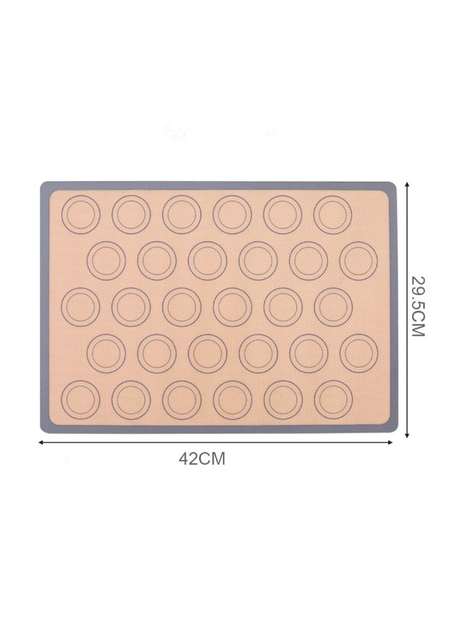 Reusable Silicone Macaron Baking Mat Beige 42 x 1 x 29.5cm - Image 3