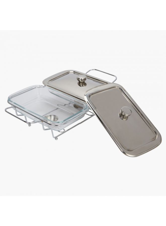 Home Box Wellshine Twin Food Warmer Bowl clear/silver - Image 2