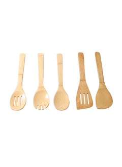 DELCASA 5-Piece Bamboo Utensil Set Natural 33x31x19.5cm  - Image 1