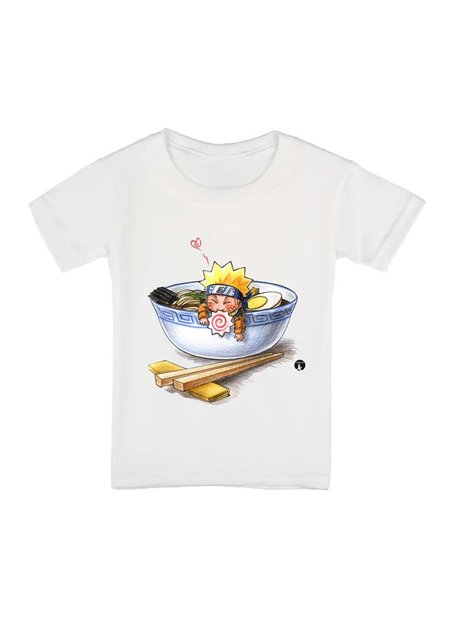 بي بي تيشيرت بطبعة مسلسل الرسوم المتحركة "Naruto" أبيض - Image 1