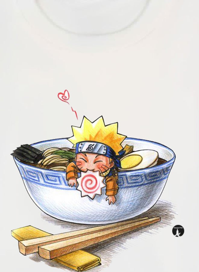 بي بي تيشيرت بطبعة مسلسل الرسوم المتحركة "Naruto" أبيض - Image 3