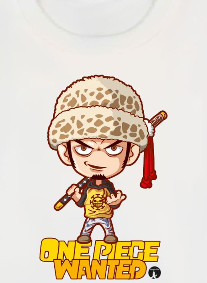 بي بي تيشيرت مطبوع بتصميم من مسلسل الرسوم المتحركة One Piece أبيض - Image 3