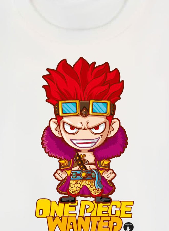 بي بي تيشيرت مطبوع بتصميم من مسلسل الرسوم المتحركة One Piece أبيض - Image 3