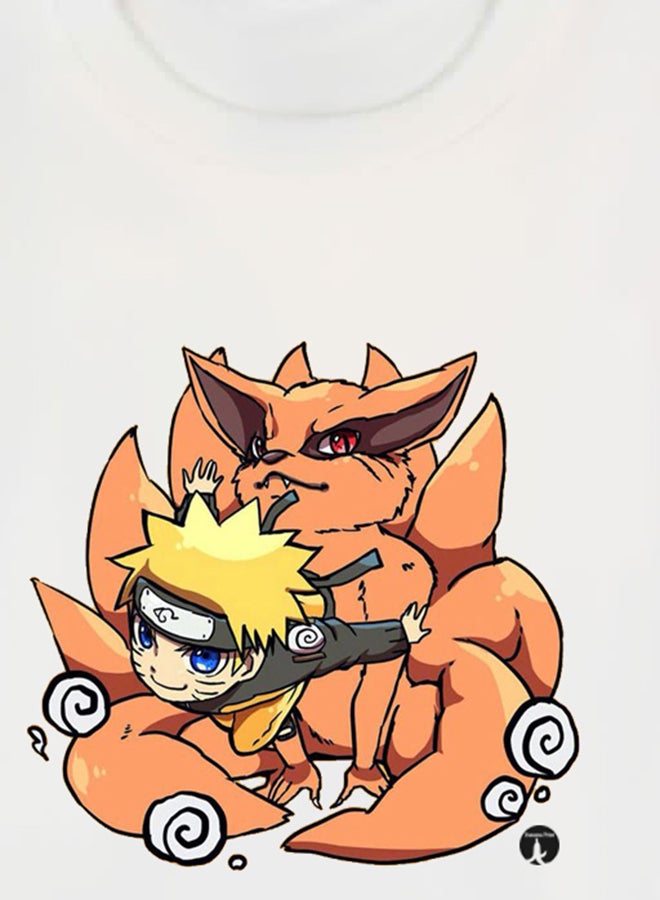 بي بي تيشيرت بطبعة مسلسل الرسوم المتحركة "Naruto" أبيض - Image 3