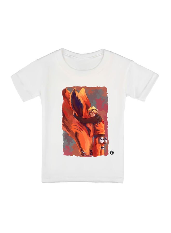 بي بي تيشيرت بطبعة مسلسل الرسوم المتحركة "Naruto" أبيض - Image 1