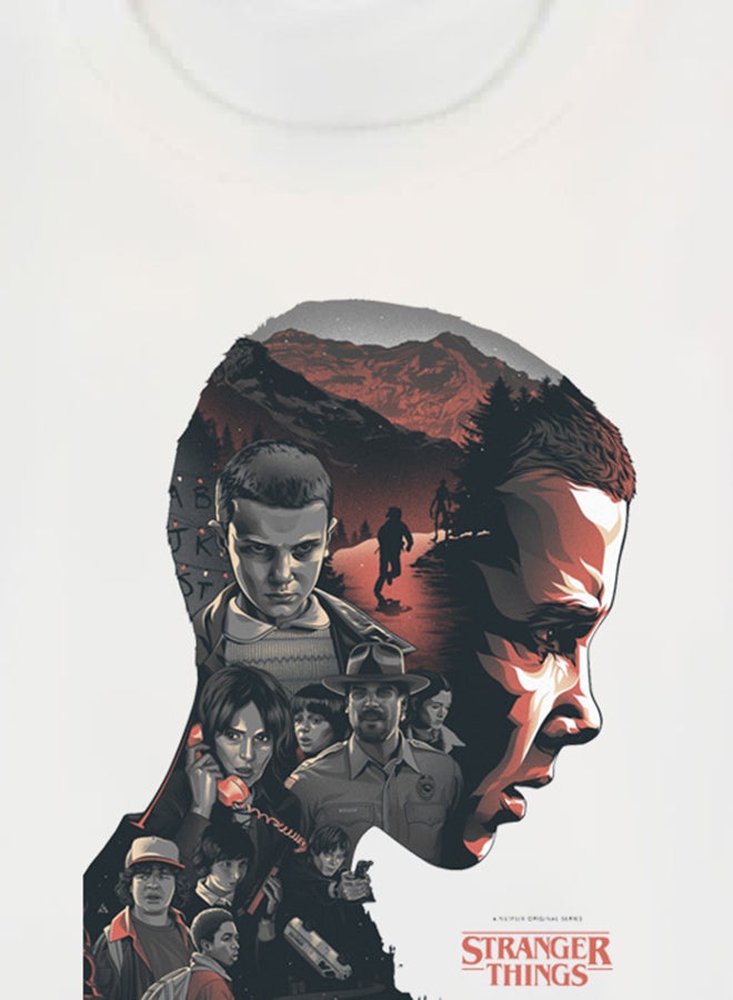 BP The Tv Show Stranger Things Printed T-Shirt White - Image 3