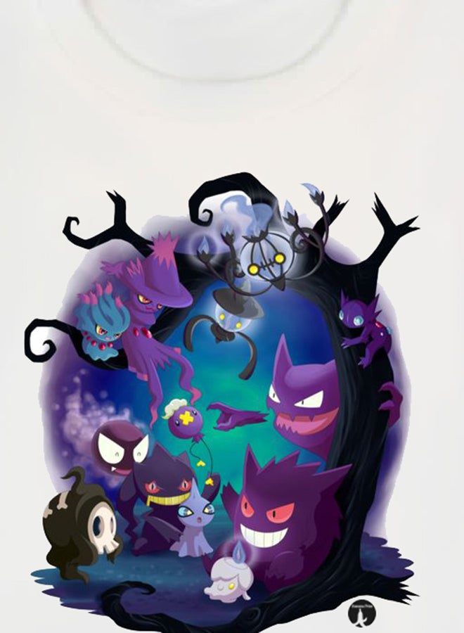 بي بي تيشيرت مطبوع عليه بوكيمون أبيض - Image 3