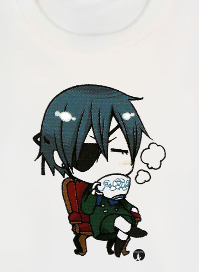 BP - The Anime Black Butler Printed T-Shirt White - Image 1