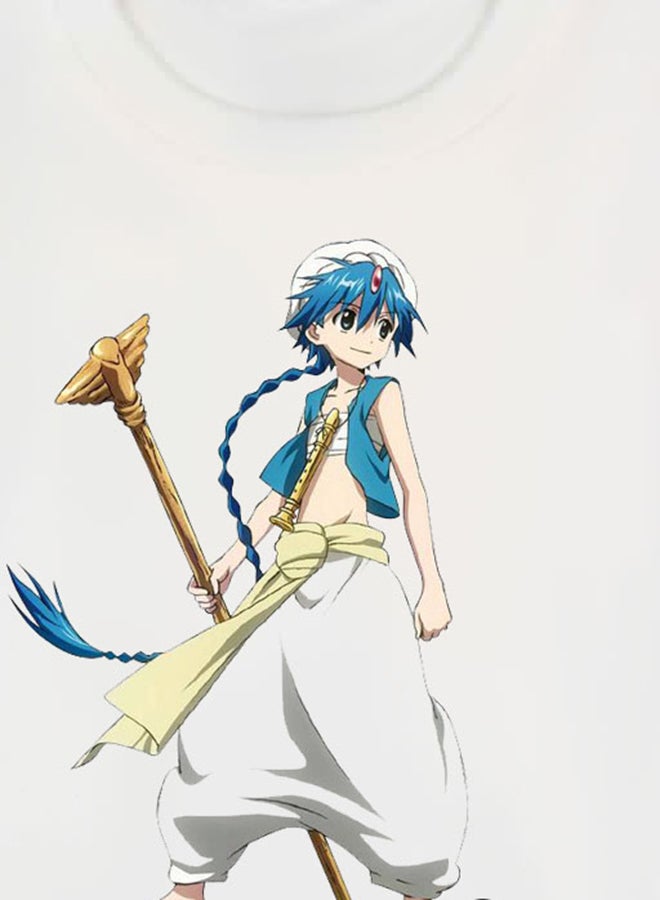 BP Magi: The Labyrinth Of Magic Printed T-Shirt White - Image 3