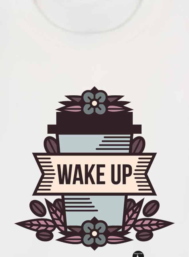 بي بي تيشيرت مطبوع عليه عبارات باللغة الإنجليزية أبيض - Image 3