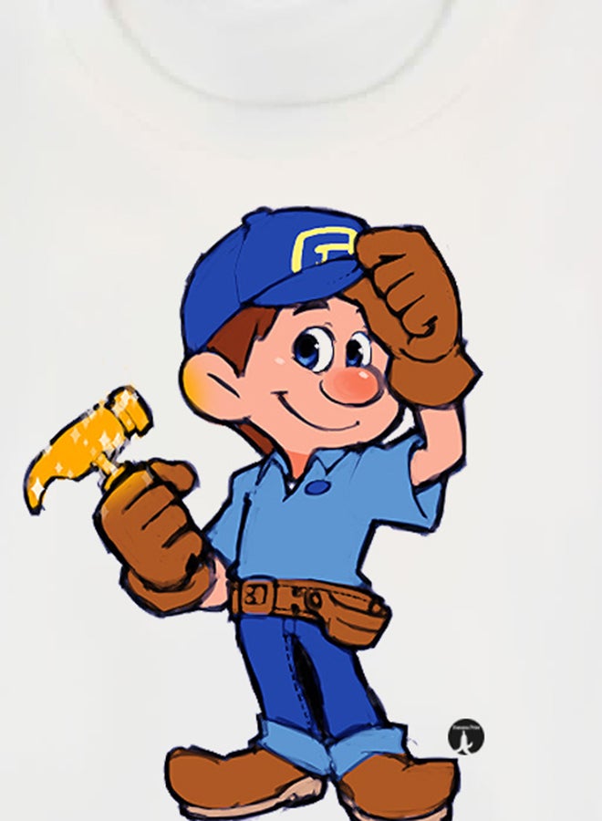 بي بي تيشيرت بطبعة ديزني أبيض - Image 3