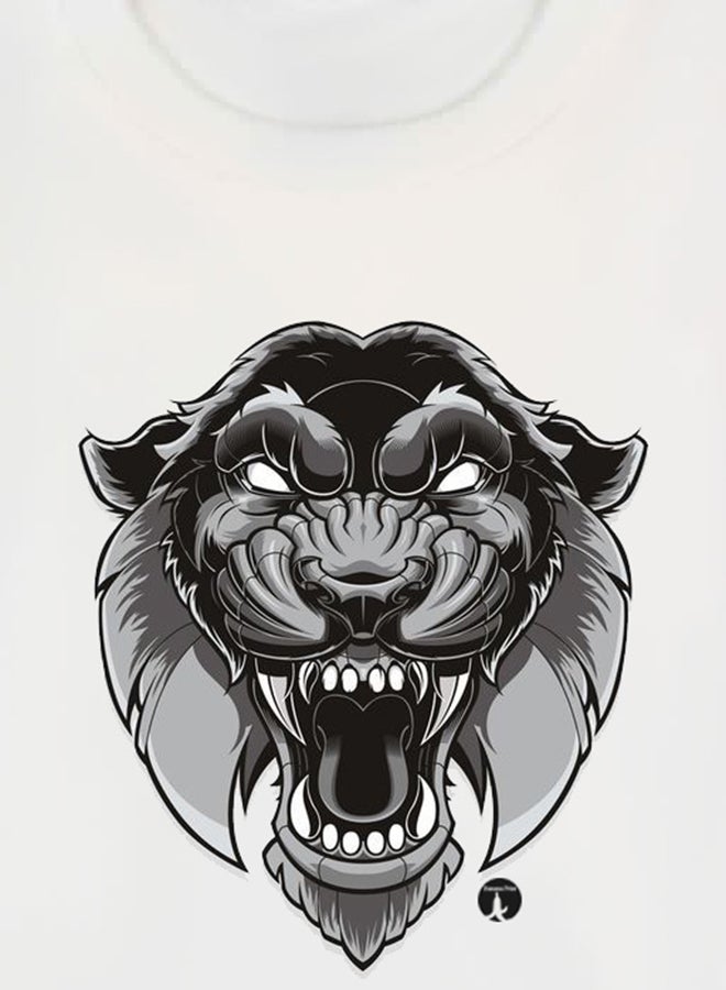 بي بي تيشيرت مطبوع بصورة نمر أبيض - Image 3