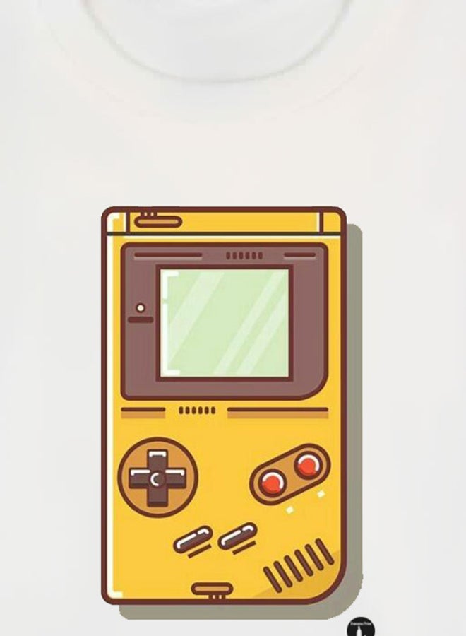 بي بي تيشيرت مطبوع بجهاز ألعاب أبيض - Image 3