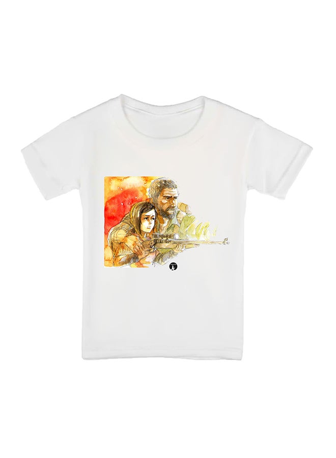 بي بي تيشيرت بطبعة من لعبة الفيديو The Last Of Us أبيض - Image 1