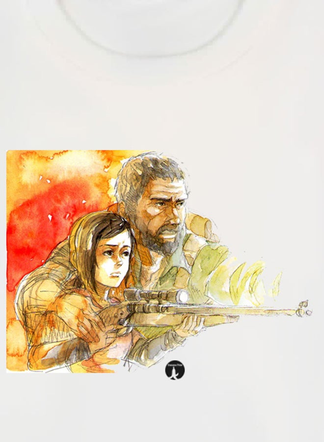 بي بي تيشيرت بطبعة من لعبة الفيديو The Last Of Us أبيض - Image 3