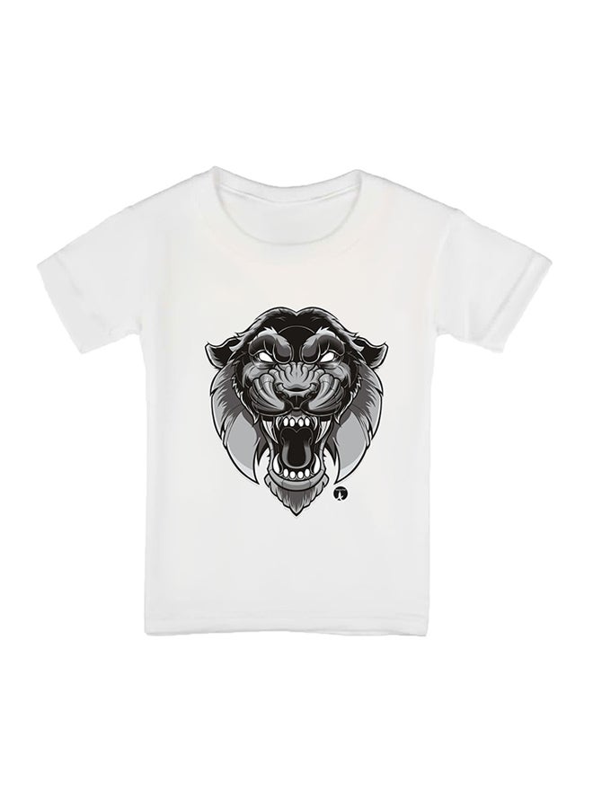 بي بي تيشيرت مطبوع بصورة نمر أبيض - Image 1