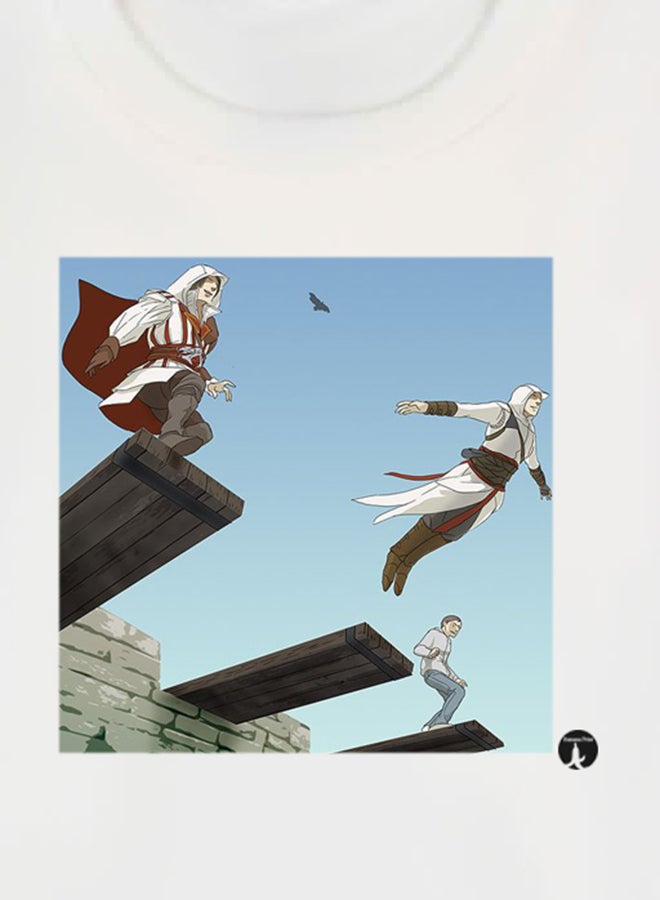 بي بي تيشيرت بطبعة من لعبة الفيديو Assassin's Creed أبيض - Image 3