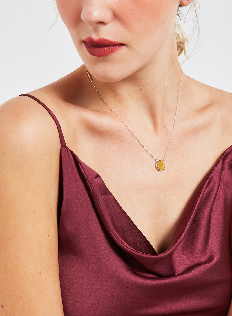 Capri Gold - 18 Karat Gold Citrine Round Earrings - Image 1