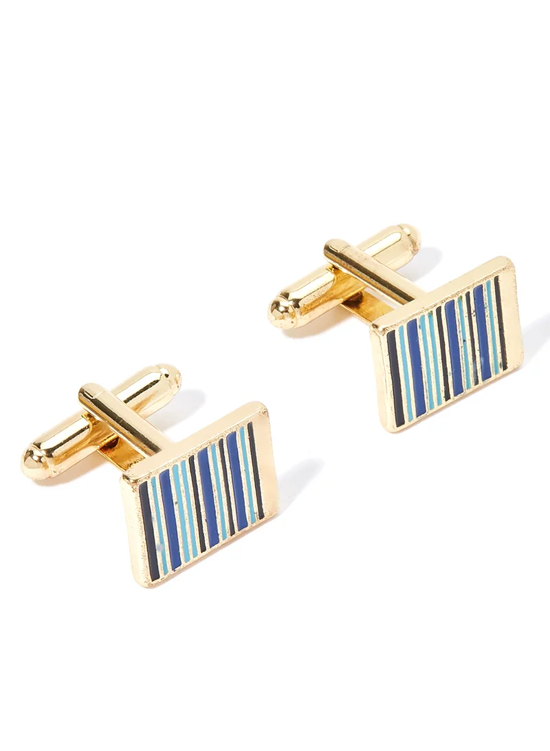 English Laundry Striped Square Design Cufflinks