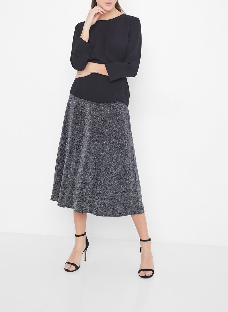 Jacqueline de Yong Keyhole Back Tie Waist Top Black  - Image 3