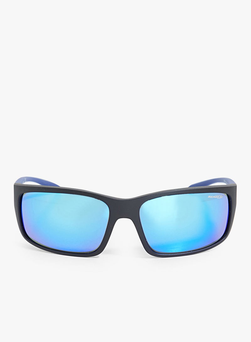 Arnette - Men's Black and Blue Mirrored Rectangular Sunglasses - Image 1