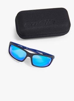 Arnette Men's Black and Blue Mirrored Rectangular Sunglasses  - Image 4