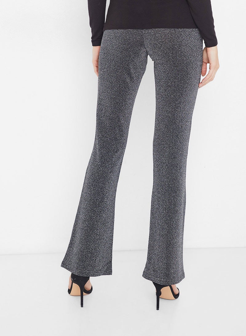 Jacqueline de Yong - Shimmer Flared Pants Grey - Image 1