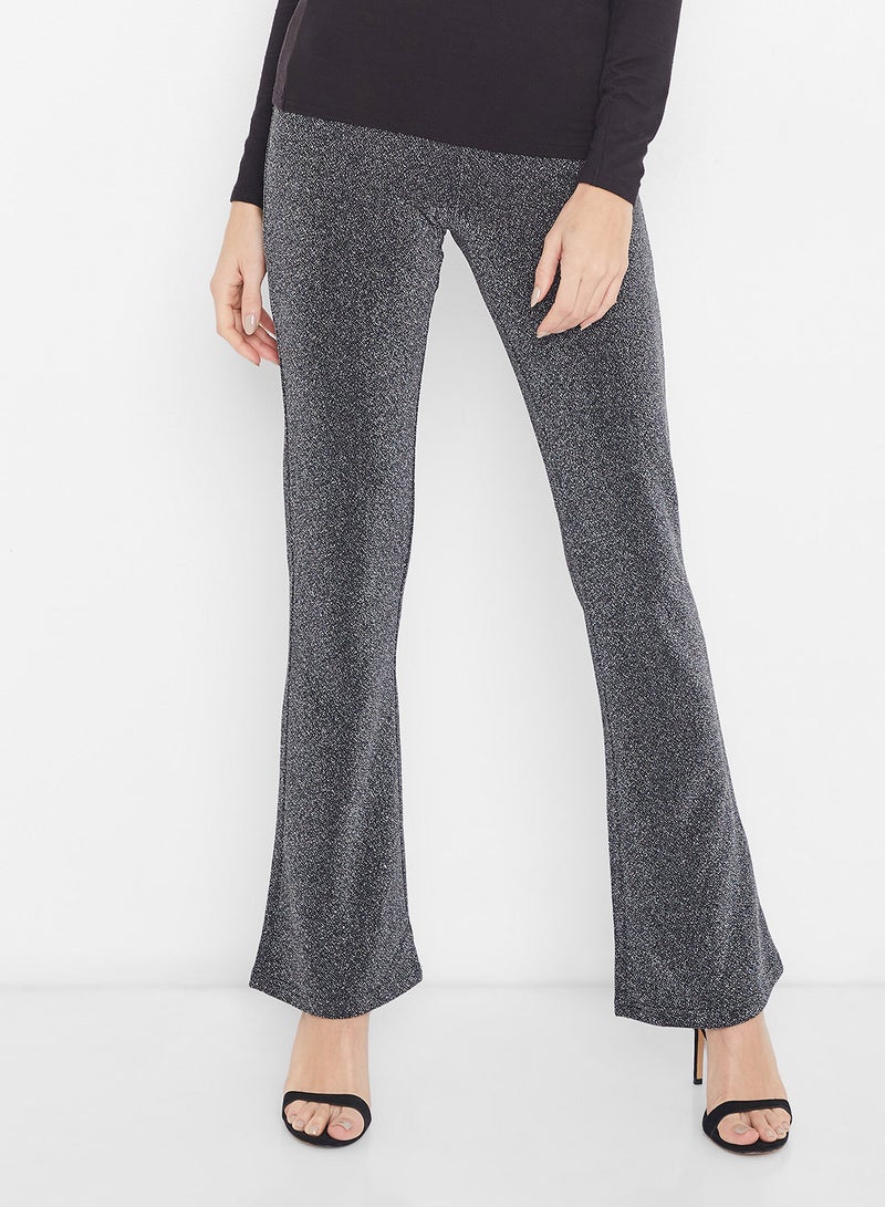 Jacqueline de Yong - Shimmer Flared Pants Grey - Image 1