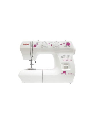 Janome Electric Sewing Machine Rose 12 White/Pink Best Price UAE