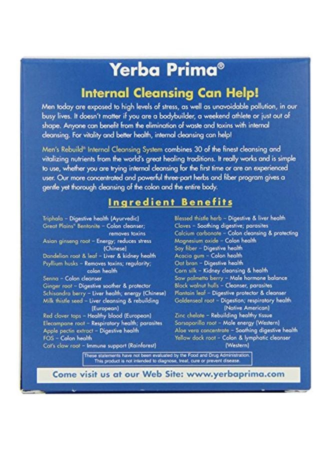 Yerba Prima - Pack Of 2 Rebuild Internal Cleansing - 60 Capsules - Image 1