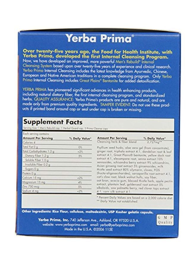 Yerba Prima - Pack Of 2 Rebuild Internal Cleansing - 60 Capsules - Image 1