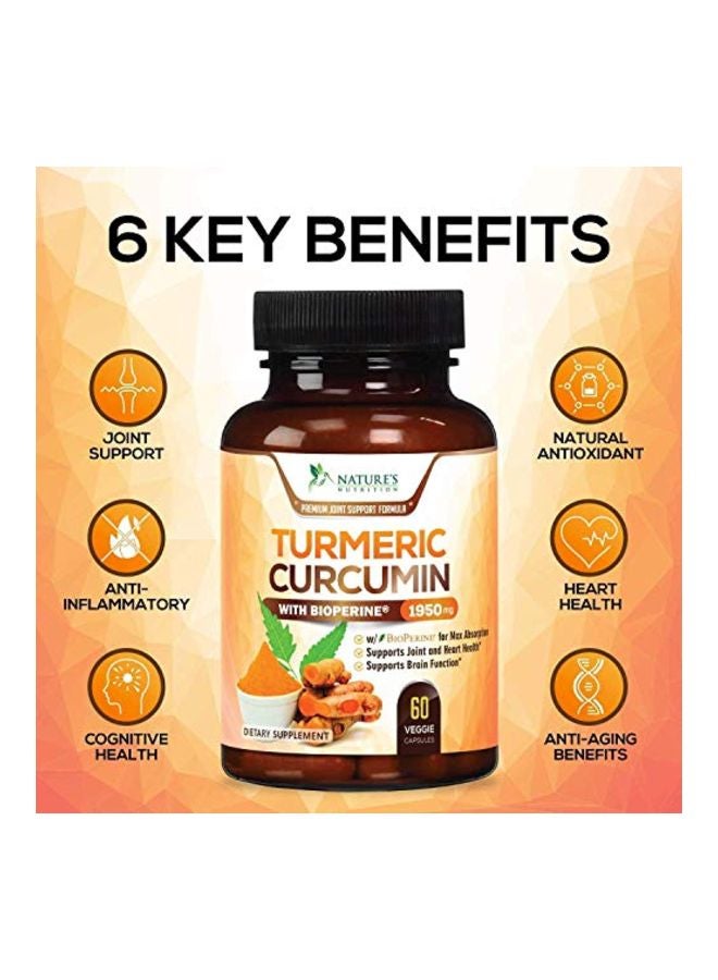 Nature's Nutrition - Turmeric Curcumin 1950mg - 60 Capsules - Image 1
