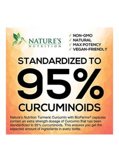 Nature's Nutrition Turmeric Curcumin 1950mg - 60 Capsules  - Image 3