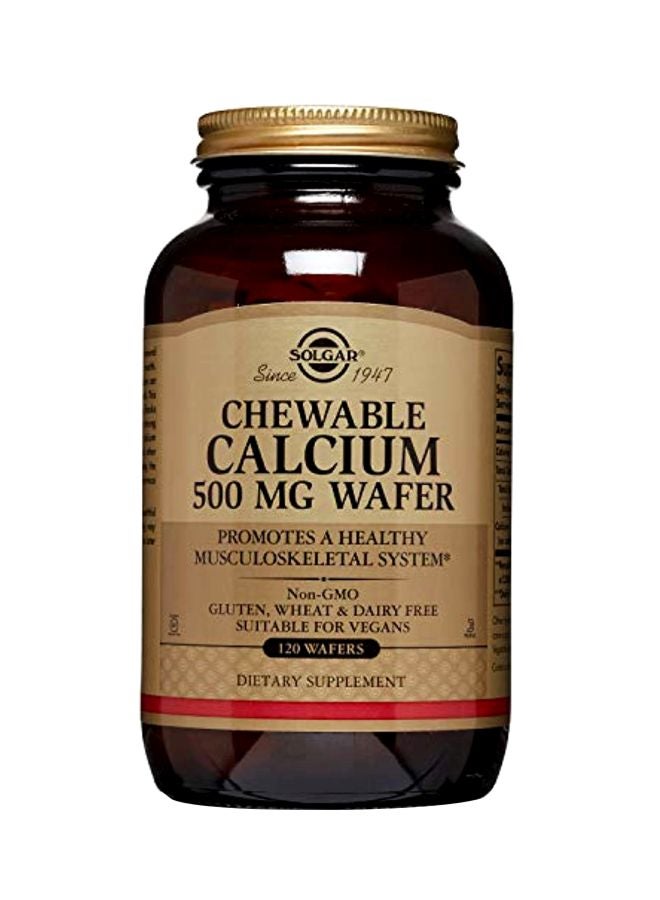 Solgar Chewable Calcium Wafers 500mg - 120 Wafers - Image 1