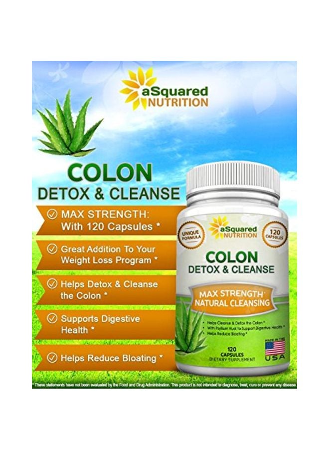 aSquared Nutrition Pure Colon Cleanse For Weight Loss - 120 Capsules - Image 2