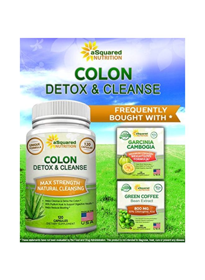 aSquared Nutrition Pure Colon Cleanse For Weight Loss - 120 Capsules - Image 4