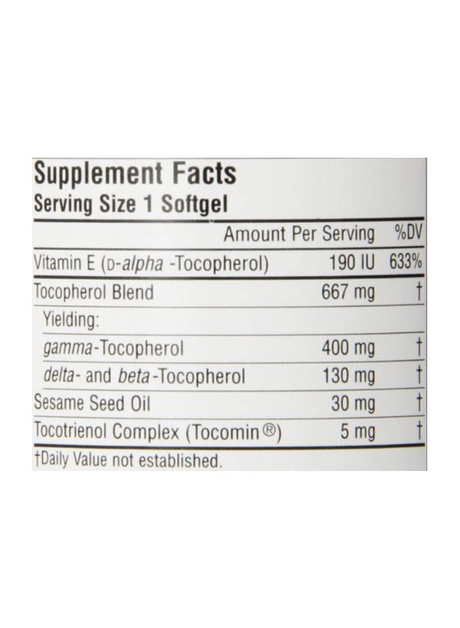 سورس ناتشورالز مكمل جاما بمركب E بتركيز 400 ملجم - 60 كبسولة هلامية - Image 5