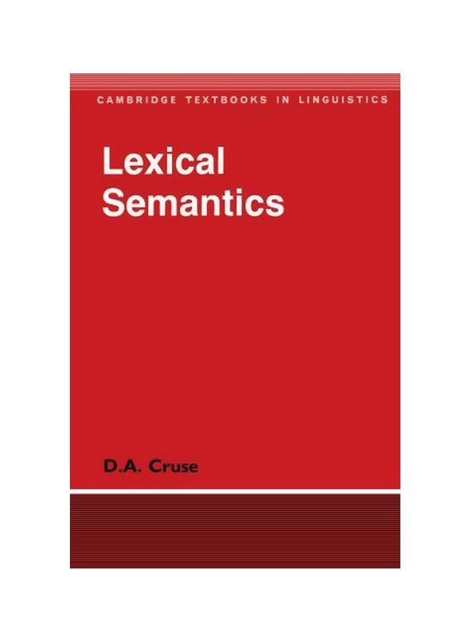 Lexical Semantics paperback english - 01/Oct/86 