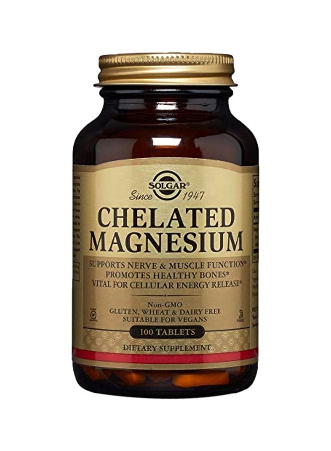 Solgar Chelated Magnesium - 100 Tablets - Image 1